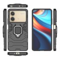 For Xiaomi Redmi Note 13R Pro 5G Shockproof PC + TPU Holder Phone Case(Black)