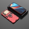 For Xiaomi Redmi Note 13R Pro 5G Shockproof PC + TPU Holder Phone Case(Red)
