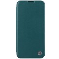 For iPhone 15 Pro NILLKIN QIN Series Pro Plain Leather Phone Case(Green)