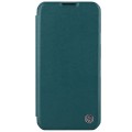 For iPhone 15 Plus NILLKIN QIN Series Pro Plain Leather Phone Case(Green)