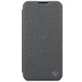 For iPhone 15 Pro Max NILLKIN QIN Series Pro Fabric Textured Leather Phone Case(Grey)