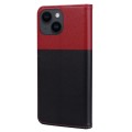 For iPhone 14 Plus Cute Pet Series Color Block Buckle Leather Phone Case(Black)