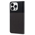 For iPhone 14 Pro Cute Pet Series Color Block Buckle Leather Phone Case(Dark Grey)