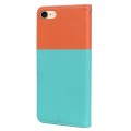 For iPhone SE 2022 / 2020 / 8 / 7 Cute Pet Series Color Block Buckle Leather Phone Case(Sky Blue)