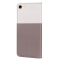 For iPhone SE 2022 / 2020 / 8 / 7 Cute Pet Series Color Block Buckle Leather Phone Case(Pale Mauve)