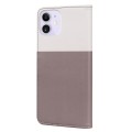 For iPhone 12 / 12 Pro Cute Pet Series Color Block Buckle Leather Phone Case(Pale Mauve)