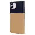 For iPhone 11 Cute Pet Series Color Block Buckle Leather Phone Case(Khaki)