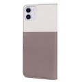 For iPhone 11 Cute Pet Series Color Block Buckle Leather Phone Case(Pale Mauve)
