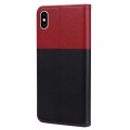 For iPhone X / XS Cute Pet Series Color Block Buckle Leather Phone Case(Black)