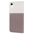 For iPhone XR Cute Pet Series Color Block Buckle Leather Phone Case(Pale Mauve)