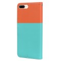 For iPhone 8 Plus / 7 Plus Cute Pet Series Color Block Buckle Leather Phone Case(Sky Blue)