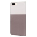 For iPhone 8 Plus / 7 Plus Cute Pet Series Color Block Buckle Leather Phone Case(Pale Mauve)