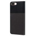 For iPhone 8 Plus / 7 Plus Cute Pet Series Color Block Buckle Leather Phone Case(Dark Grey)