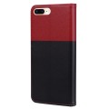 For iPhone 8 Plus / 7 Plus Cute Pet Series Color Block Buckle Leather Phone Case(Black)