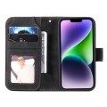 For iPhone 15 Skin Feel Multi-card Wallet Leather Phone Case(Black)