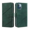 For iPhone 15 Plus Skin Feel Multi-card Wallet Leather Phone Case(Green)