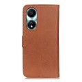 For Honor X5 Plus KHAZNEH Cowhide Texture Horizontal Flip Leather Phone Case(Brown)