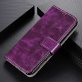 For Honor X5 Plus Retro Crazy Horse Texture Flip Leather Phone Case(Purple)