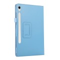 For Samsung Galaxy Tab S9+ Litchi Texture Leather Tablet Case with Holder(Sky Blue)