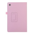 For Samsung Galaxy Tab A9+ Litchi Texture Leather Tablet Case with Holder(Pink)