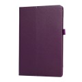 For Samsung Galaxy Tab A9+ Litchi Texture Leather Tablet Case with Holder(Purple)