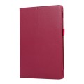 For Samsung Galaxy Tab A9+ Litchi Texture Leather Tablet Case with Holder(Rose Red)