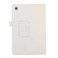 For Samsung Galaxy Tab A9+ Litchi Texture Leather Tablet Case with Holder(White)
