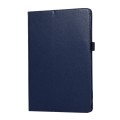 For Samsung Galaxy Tab A9 Litchi Texture Leather Tablet Case with Holder(Dark Blue)