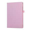 For Samsung Galaxy Tab A9 Litchi Texture Leather Tablet Case with Holder(Pink)