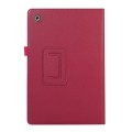 For Samsung Galaxy Tab A9 Litchi Texture Leather Tablet Case with Holder(Rose Red)