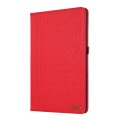 For Samsung Galaxy Tab S9 Ultra Horizontal Flip TPU + Fabric PU Leather Tablet Case(Red)