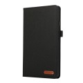 For Samsung Galaxy Tab A9 Horizontal Flip TPU + Fabric PU Leather Tablet Case(Black)