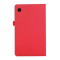 For Samsung Galaxy Tab A9 Horizontal Flip TPU + Fabric PU Leather Tablet Case(Red)