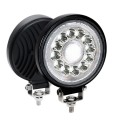 E10 1 Pair 4 inch Round Double Circle Angel Eye Work Light(Black)