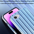 For iPhone SE 2022/2020/8/7 Electroplated Streamer Brushed TPU Phone Case with Lens Film(Blue)