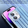 For iPhone 12 Electroplated Streamer Brushed TPU Phone Case with Lens Film(Silver)