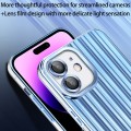 For iPhone 11 Electroplated Streamer Brushed TPU Phone Case with Lens Film(Gold)