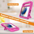 For Samsung Galaxy Tab A9 Handle EVA Shockproof Tablet Case with Holder(Rose Red)