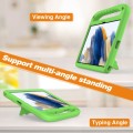 For Samsung Galaxy Tab A9+ Handle EVA Shockproof Tablet Case with Holder(Green)