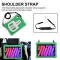 For iPad mini 6 2021 Shield 360 Rotation Handle EVA Shockproof PC Tablet Case(Green Beige)