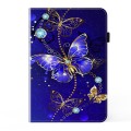 For Samsung Galaxy Tab S7/S8/S9/S9 FE Crystal Texture Painted Leather Tablet Case(Diamond Butterflie