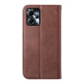 For Motorola Moto G24 Cubic Grid Calf Texture Magnetic Leather Phone Case(Brown)
