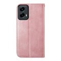 For Motorola Moto G Stylus 5G 2024 Cubic Grid Calf Texture Magnetic Leather Phone Case(Rose Gold)