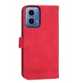For Motorola Moto G34 Dierfeng Dream Line TPU + PU Leather Phone Case(Red)