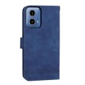 For Motorola Moto G34 Dierfeng Dream Line TPU + PU Leather Phone Case(Blue)