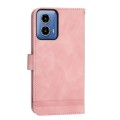 For Motorola Moto G34 Dierfeng Dream Line TPU + PU Leather Phone Case(Pink)