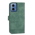For Motorola Moto G34 Dierfeng Dream Line TPU + PU Leather Phone Case(Green)