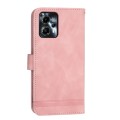 For Motorola Moto G24 Dierfeng Dream Line TPU + PU Leather Phone Case(Pink)