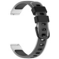 12mm Universal Two Color Transparent Silicone Watch Band(Black)