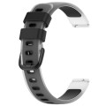 12mm Universal Two Color Transparent Silicone Watch Band(Black)